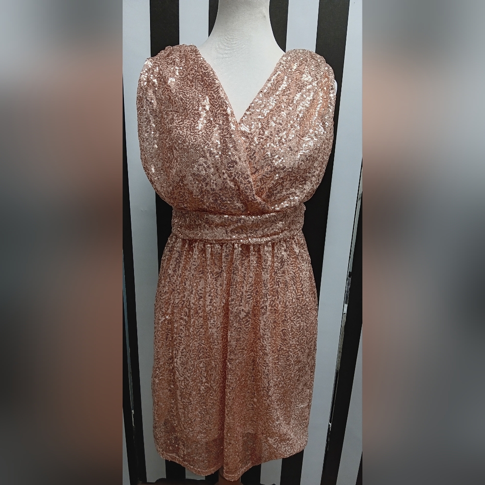 Champagne sequin dress